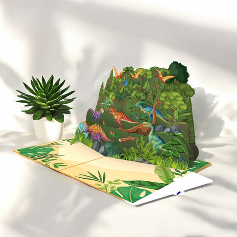 Dinosaur Family Pop Up Card