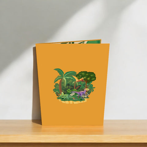 Dinosaur Family Pop Up Card