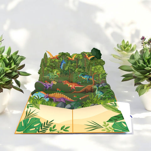 Dinosaur Family Pop Up Card