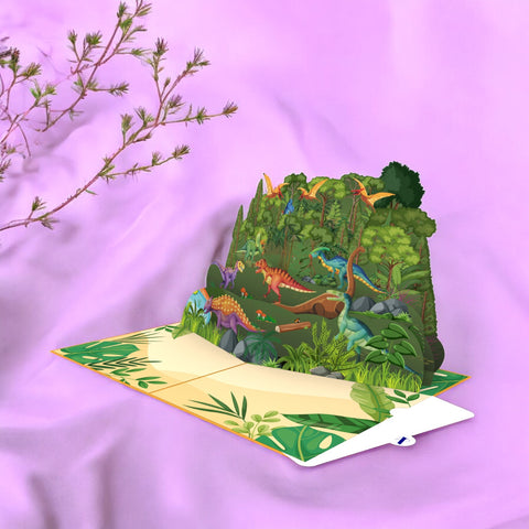 Dinosaur Family Pop Up Card
