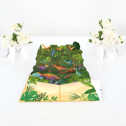 Dinosaur Family Pop Up Card