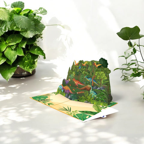 Dinosaur Family Pop Up Card