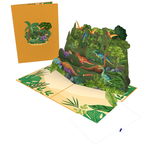 Dinosaur Family Pop Up Card