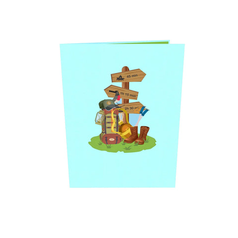 Hiking Pop Up Card