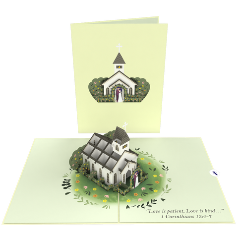 Church Wedding Card - Religious Wedding Card 3D