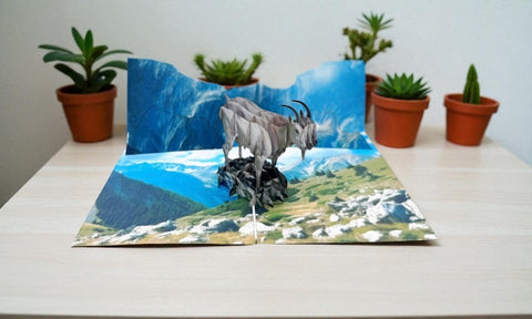 Mountain Goat Pop Up Card