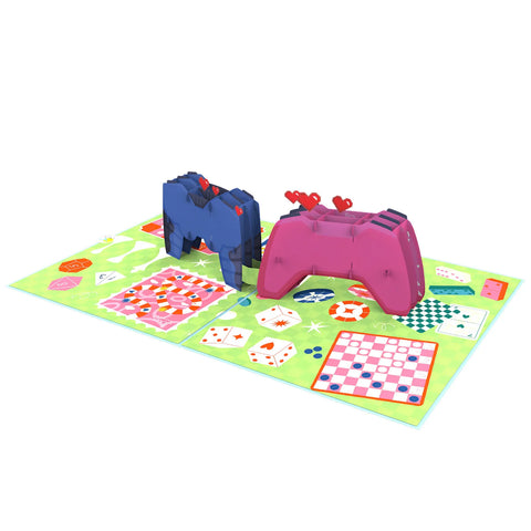 Gaming Pop-Up Card – Handmade 3D Greeting Card for Gamers & Game Lovers