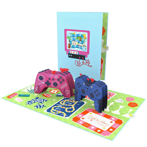 Gaming Pop-Up Card – Handmade 3D Greeting Card for Gamers & Game Lovers
