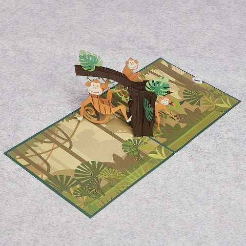 Monkey Pop Up Card