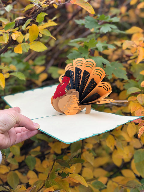 Turkey ThanksGiving Pop Up Card (2pack)