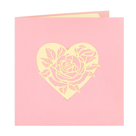 Rose Basket and Champagne Pop Up Card
