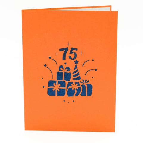 75th Birthday Pop Up Card