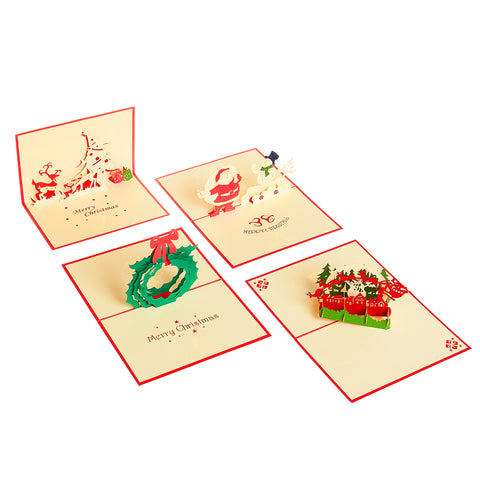 Premium 3D Christmas Greeting Card (4pk)
