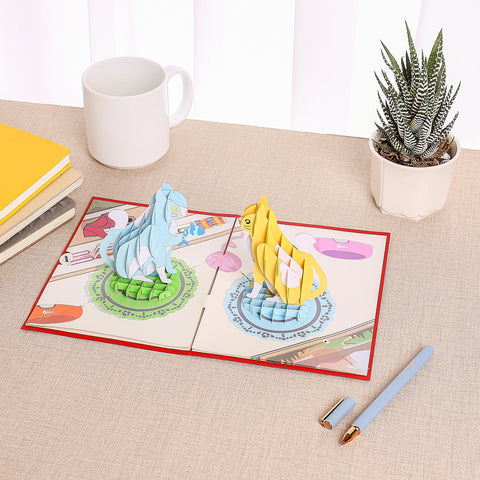 Two Cats Pop Up Card