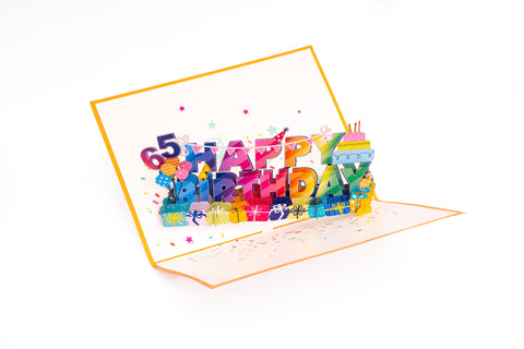 65th Birthday Pop Up Card