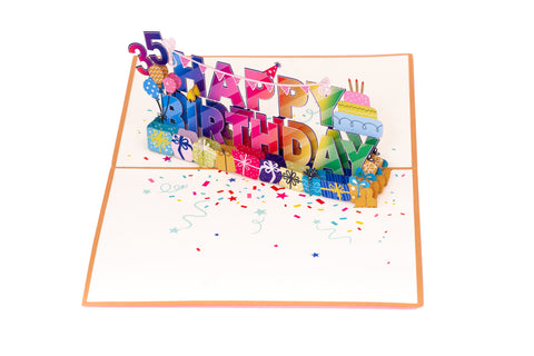 35th Birthday Pop Up Card