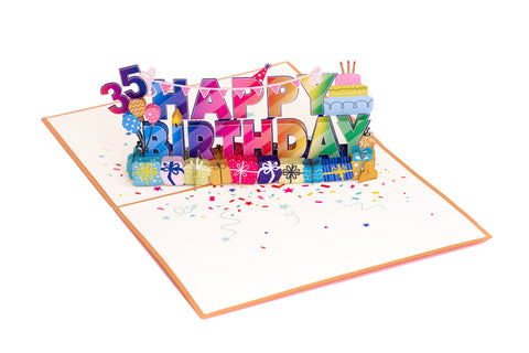 35th Birthday Pop Up Card