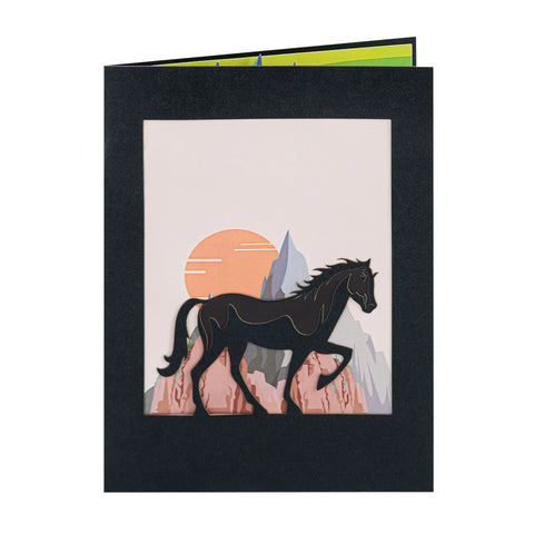 Wild Horse Pop Up Card