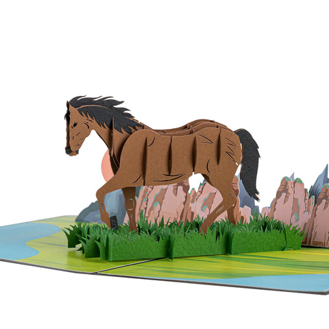 Wild Horse Pop Up Card