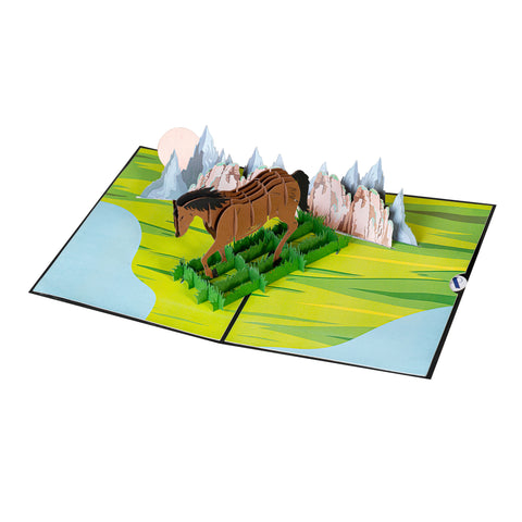 Wild Horse Pop Up Card