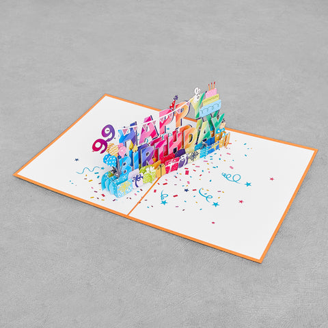 99th Birthday Pop Up Card