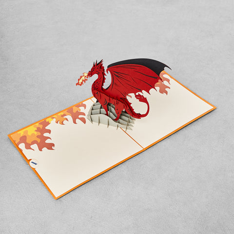 Fire Dragon Pop Up Card