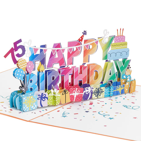 75th Birthday Pop Up Card