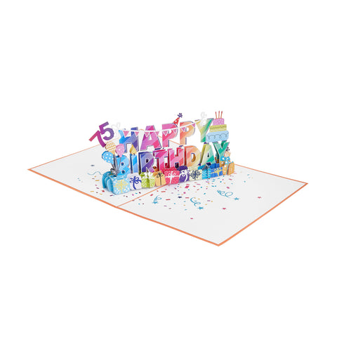 75th Birthday Pop Up Card