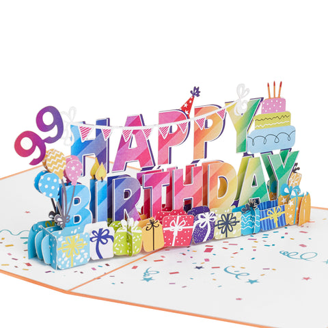 99th Birthday Pop Up Card