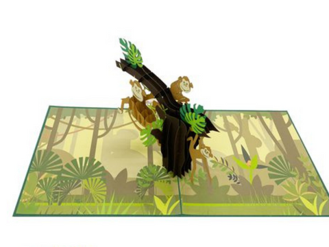 Monkey Pop Up Card