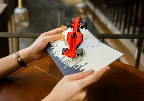 Race Car Pop Up Card