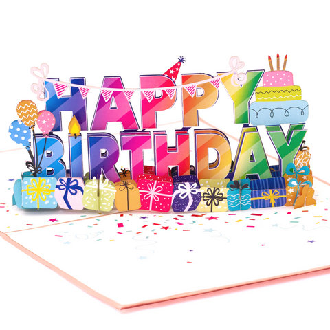 Happy Birthday Statement Pop Up Card
