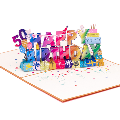 50th Birthday Pop Up Card