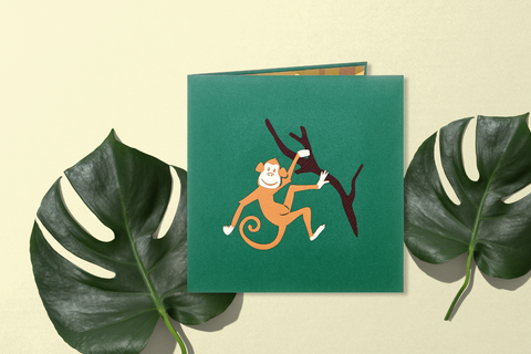 Monkey Pop Up Card