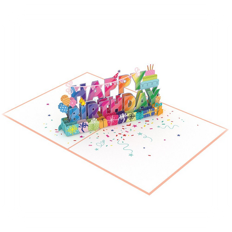 Happy Birthday Statement Pop Up Card