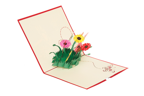 Flower Pack Pop Up Card (4cards)