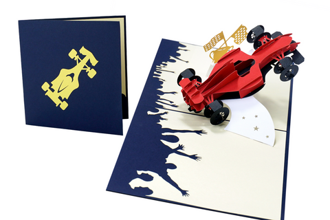 Race Car Pop Up Card
