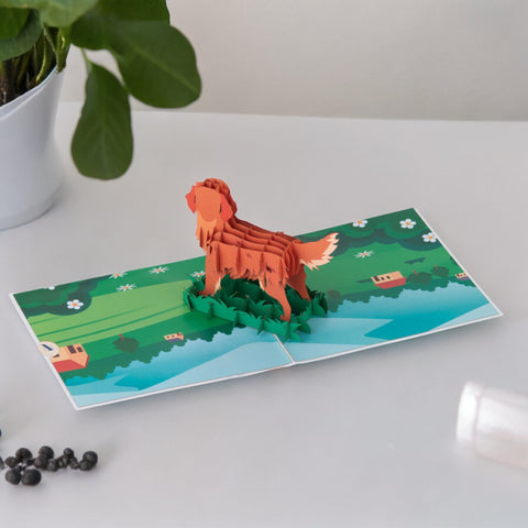 Classic Golden Retriever Pop Up Card