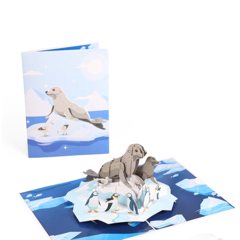 Seal and Penguin Pop Up Card