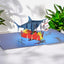 Blue Shark Pop Up Card