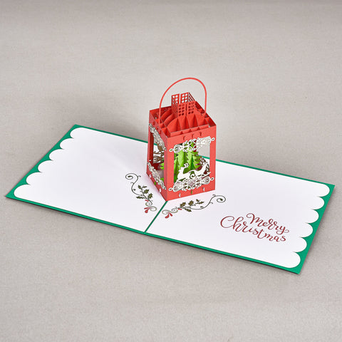 Christmas Lantern Pop Up Card (10 pack)