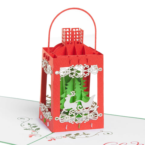 Christmas Lantern Pop Up Card (10 pack)