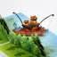Papa Bear Fishing Pop Up Card
