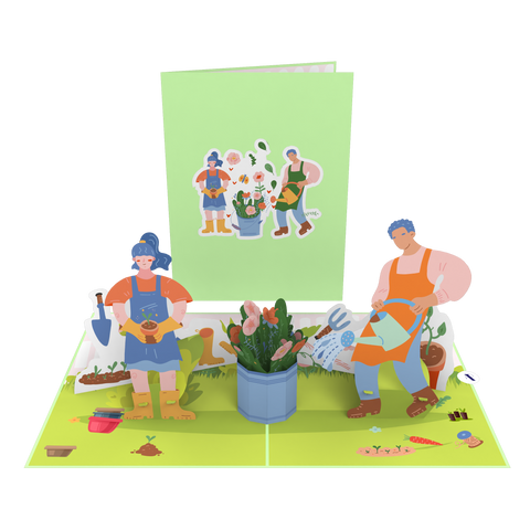 Gardening Pop Up Card, Card for Gardener