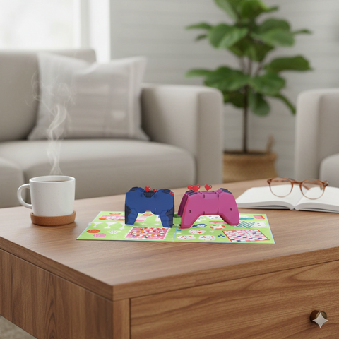 Gaming Pop-Up Card – Handmade 3D Greeting Card for Gamers & Game Lovers