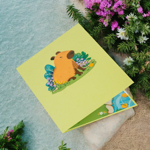 Capybara Pop Up Card