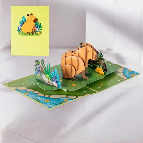 Capybara Pop Up Card