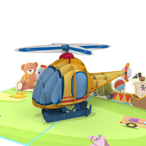 Kids Helicopter Pop Up Card