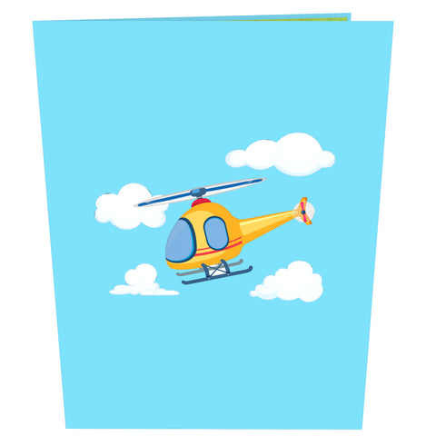 Kids Helicopter Pop Up Card