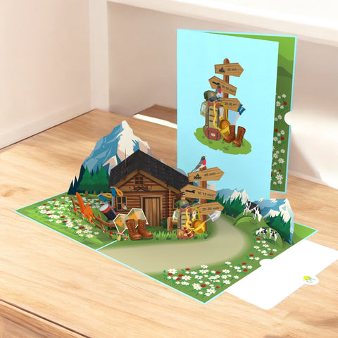 Hiking Pop Up Card